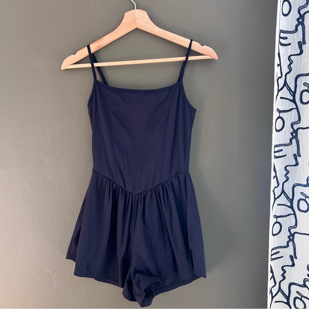 Womens Navy Athletic Romper